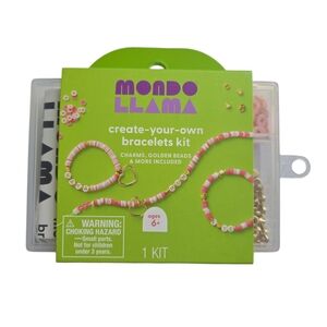 Mondo Llama Kids Bracelet Kit - Pink and Gold